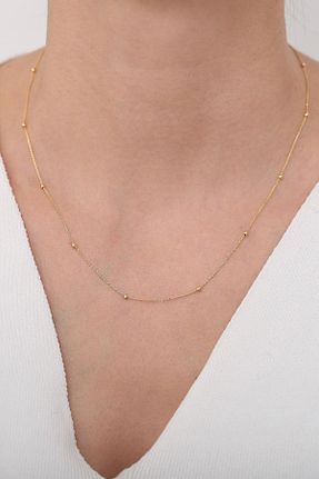 گردنبند طلا زرد زنانه 14 عیار Bayar Gold - کد 103164743