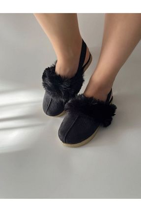دمپائی خانگی مشکی زنانه پارچه ای TRODONS - کد 871751214