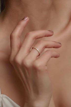 انگشتر طلا زرد زنانه 14 عیار Bayar Gold - کد 279940525