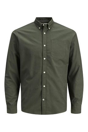 پیراهن سبز مردانه اسلیم فیت Jack & Jones - کد 219074291