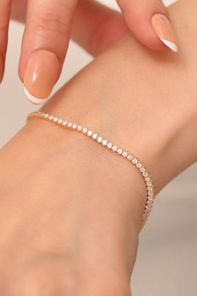 دستبند طلا زرد زنانه 14 عیار Bayar Gold - کد 786683494