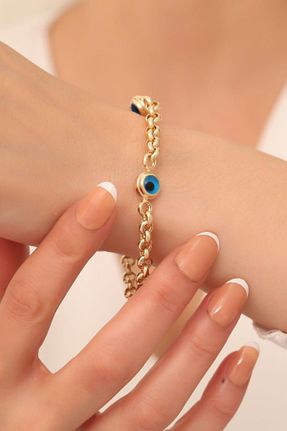 دستبند طلا زرد زنانه 14 عیار Bayar Gold - کد 788124411