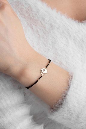 دستبند طلا مشکی زنانه 14 عیار Bayar Gold - کد 826392320