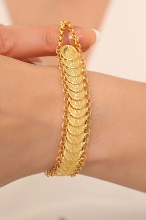 دستبند طلا زرد زنانه 14 عیار Bayar Gold - کد 786684258
