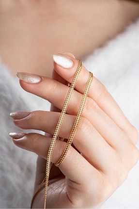 گردنبند طلا زرد زنانه 14 عیار Bayar Gold - کد 839621104