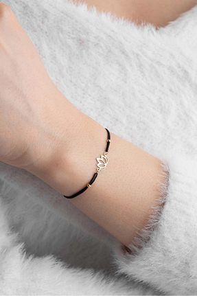 دستبند طلا مشکی زنانه 14 عیار Bayar Gold - کد 826379599