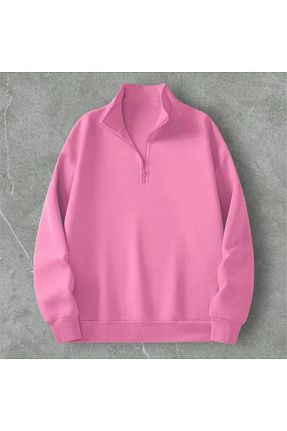 سوئیشرت صورتی زنانه ساده DWN WEAR - کد 859389221