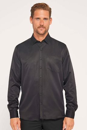 پیراهن مشکی مردانه رگولار Tudors - کد 831707503