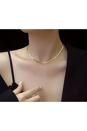گردنبند استیل ( فولاد ) رنگی زنانه استیل ضد زنگ MASLAN - کد 871697025