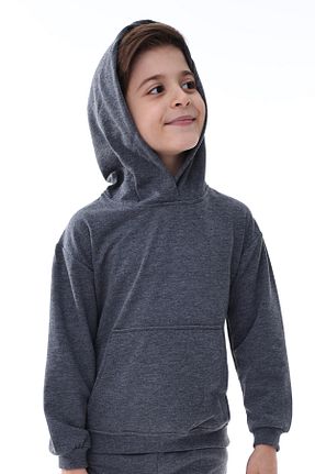 سوئیشرت طوسی بچه گانه ساده ZUZUNGA - کد 871865219