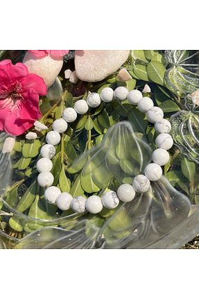 دستبند جواهر سفید زنانه سنگ طبیعی ozlemuguzaccessory - کد 871715847