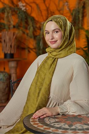 شال سبز زنانه پلی استر Şalland - کد 827932765