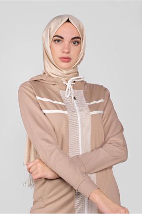 ست بالاتنه و پائین تنه حجاب قهوه ای زنانه رگولار TRENDTESETTÜR - کد 58620262