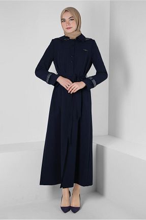 مانتو بلند حجاب سرمه ای زنانه Alvina - کد 790043734
