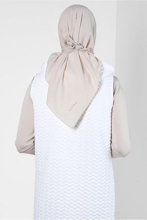 روسری بژ پلی استر Alvina - کد 792004863