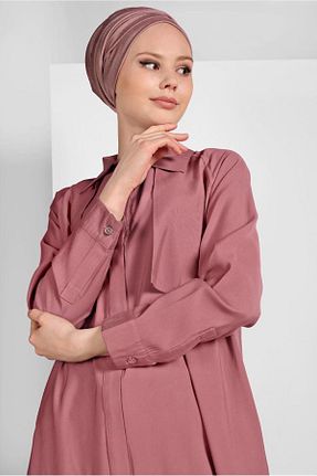 ترنچکت حجاب صورتی زنانه مخلوط ویسکون TRENDTESETTÜR - کد 58613553