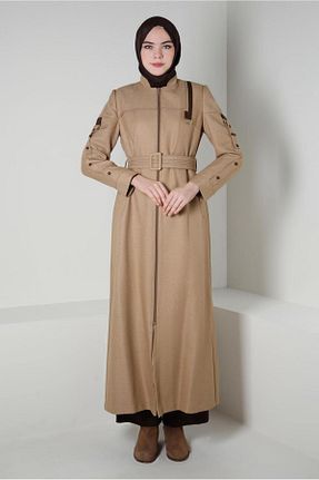 مانتو بلند حجاب قهوه ای زنانه Alvina - کد 790043640
