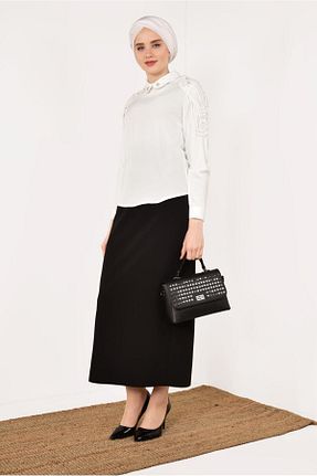 بلوز حجاب بژ زنانه Straight TRENDTESETTÜR - کد 58718268