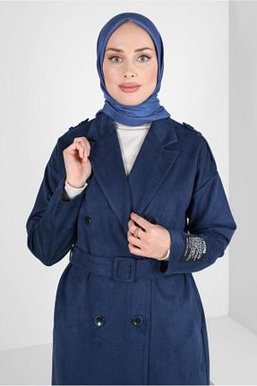 روسری سرمه ای پلی استر Alvina - کد 792004803