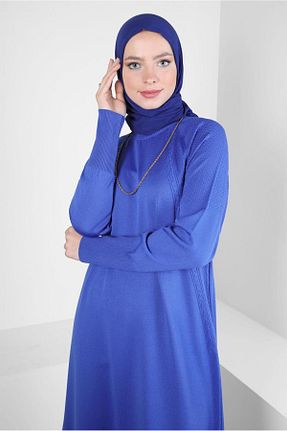 تونیک حجاب سرمه ای زنانه مخلوط ویسکون Alvina - کد 791025107