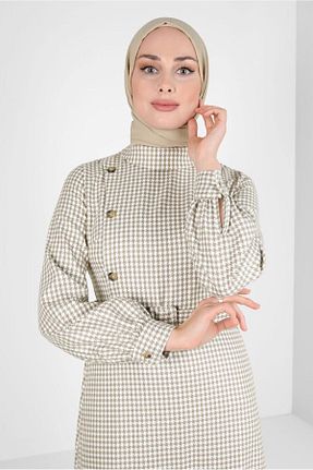 شال بژ زنانه پلی استر Alvina - کد 791736645