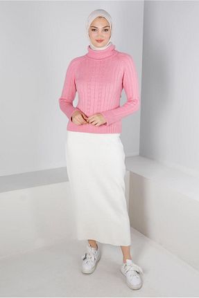 پلیور صورتی زنانه طرح دار Alvina - کد 802523856