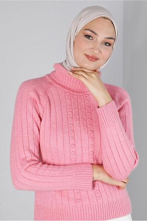 پلیور صورتی زنانه طرح دار Alvina - کد 802523856