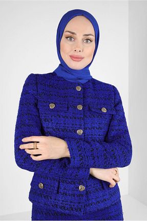 شال سرمه ای زنانه پلی استر Alvina - کد 791735342