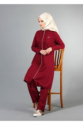 ست گرمکن حجاب زرشکی زنانه رگولار TRENDTESETTÜR - کد 86469035