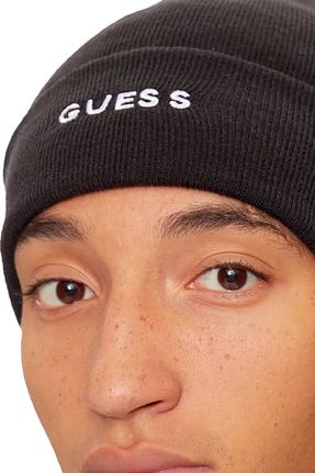 کلاه پشمی مشکی مردانه پنبه ای Guess - کد 871885470