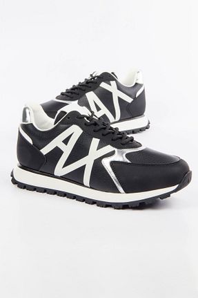 کفش اسنیکر مشکی زنانه بند دار Armani Exchange - کد 872068490