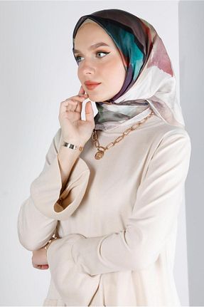 روسری صورتی پلی استر Alvina - کد 801114096