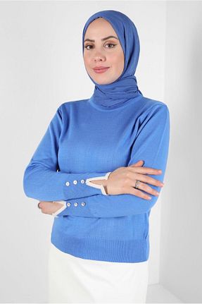 پلیور آبی زنانه ساده Alvina - کد 795458470