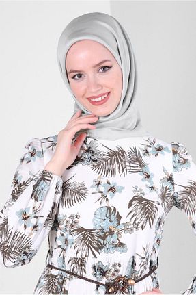 روسری طوسی پلی استر Alvina - کد 801205934