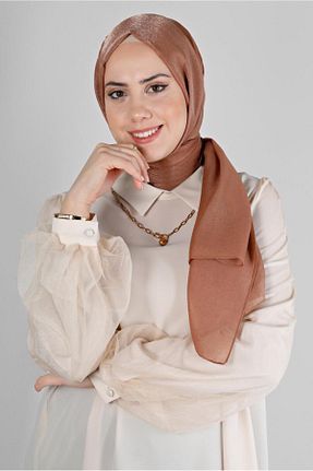 شال نارنجی زنانه پلی استر Alvina - کد 796282303