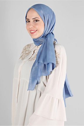 شال سرمه ای زنانه پلی استر Alvina - کد 805972180