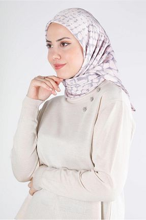 روسری بنفش پلی استر Alvina - کد 801113890