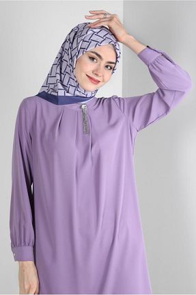 روسری بنفش پنبه پلی استر Alvina - کد 805630585