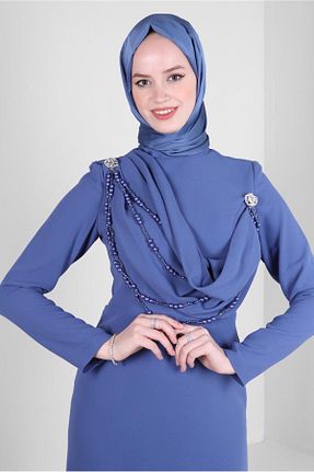 شال سرمه ای زنانه پلی استر Alvina - کد 804943666