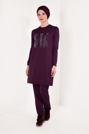 ست گرمکن حجاب بنفش زنانه رگولار TRENDTESETTÜR - کد 86184448