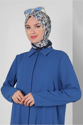 روسری سرمه ای پنبه ای Alvina - کد 805630530