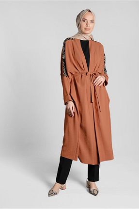 کت حجاب قهوه ای زنانه رگولار TRENDTESETTÜR - کد 86183544
