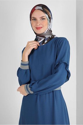 روسری آبی پلی استر Alvina - کد 799159492