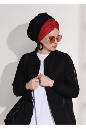 ترنچکت حجاب مشکی زنانه مخلوط ویسکون TRENDTESETTÜR - کد 86184623