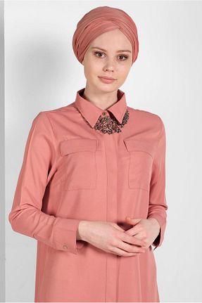 تونیک حجاب صورتی زنانه بافتنی TRENDTESETTÜR - کد 86187428