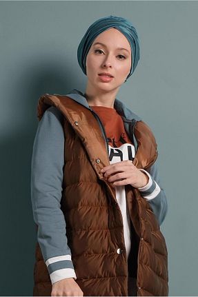 جلیقه حجاب قهوه ای زنانه رگولار TRENDTESETTÜR - کد 86185542