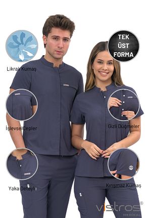 لباس کار طوسی Vistros Medikal - کد 872084891