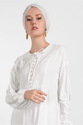 تونیک حجاب بژ زنانه پلی استر TRENDTESETTÜR - کد 97170149