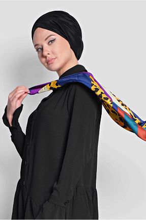 بلوز حجاب مشکی زنانه Straight TRENDTESETTÜR - کد 98308107