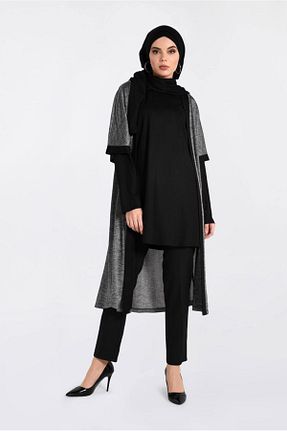 تونیک حجاب طوسی زنانه ویسکون TRENDTESETTÜR - کد 94524193